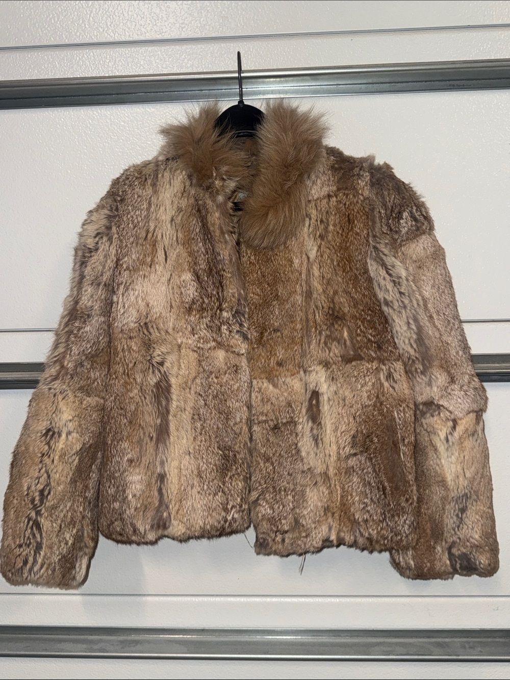 Vintage Split End Ltd Genuine Rabbit Fur Coat Jacket S